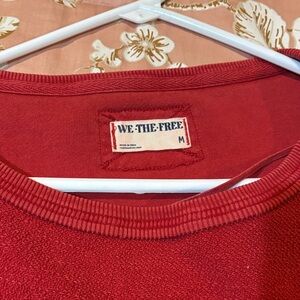Free People Red Mini sweatshirt Dress ladies size M